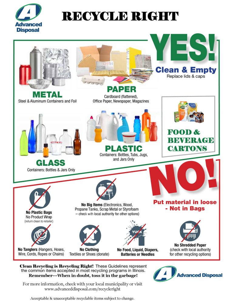 Advanced Disposal Single Stream Recyling Guidelines – Durand Charm